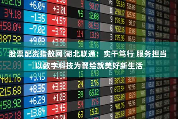 股票配资指数网 湖北联通:实干笃行 服务担当 以数字科技为翼绘就美好新生活